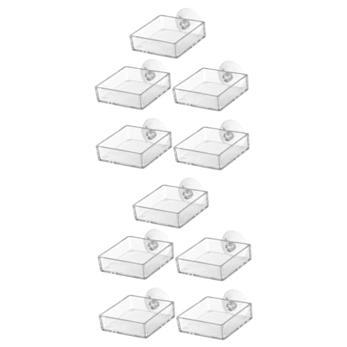 Yardwe 10 STK Fressnapf aus der Luft Fischfutterbehälter Aquarium Futterautomat Futternapf für Garnelen im Aquarium Entengrütze Essenstablett Futternapf für Fischbecken Acryl Futterschale von Yardwe