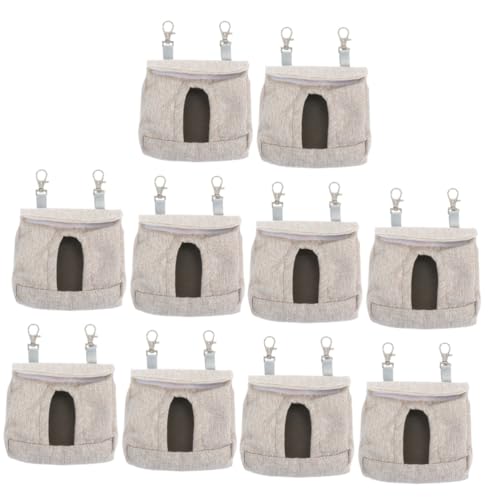 Yardwe 10 STK Kleidersack Futterspender Für Chinchillas Meerschweinchen Tasche Guinea-Tasche Futterstelle Für Kaninchen Futtersack Zum Aufhängen Feeder Für Kaninchen Hase Coffee Stoff von Yardwe