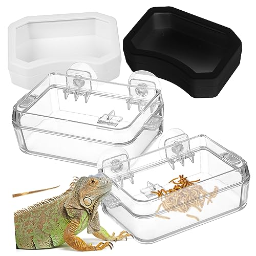 Yardwe 10 STK Wassernapf für Reptilien Suction Cup saugnäpfe Gecko-Zubehör Futterspender für Reptilien Anti-Flucht-Schüssel für Reptilien Futternapf für Reptilien Chamäleonschale Plastik von Yardwe