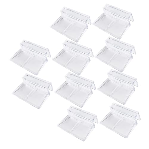 Yardwe Aquarium-Dekoration 10 Stück Acryl-Clips Rack- Aquarium-Deckel-Clips Universal-Clips für Aquarien Tank-stützhalterung von Yardwe