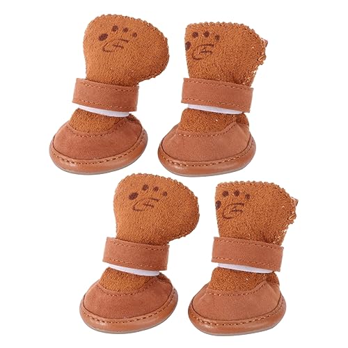 Yardwe Hausschuhe 12 STK Haustier-Hundeschuhe Hundesocken für große Hunde warme Socken Stiefel für Haustierhunde Schneestiefel für Haustiere warm halten Schneeschuhe Sandalen von Yardwe