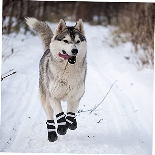 12 STK Hund Warme Stiefel Hundeschuhe Mittel Katzenschuhe Hundestiefel Für Schnee Welpenstiefel Für Kleine Hunde Pfotenabdeckungen Für Hunde Haustier Hund Winterschuhe von Yardwe