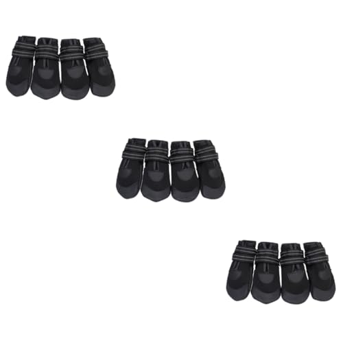 Yardwe 12 STK Hunde Haustiere Stiefel warme Haustierstiefel rutschfeste Hundeschuhe Winterschuhe für Hunde hundezubehör Wanderschuhe für Haustiere wasserdichte hundestiefel warm halten von Yardwe