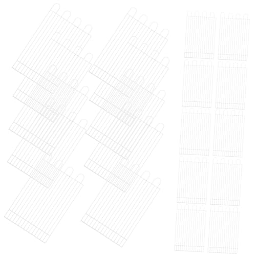 Yardwe 12St Kaninchenstall Haustier-Laufstall für den Innenbereich Kleiner Hundelaufstall tragbarer Kaninchenlaufstall Trainingszaun für Haustierkäfige Hamstertürzaun Käfigzaun Eisen Weiß von Yardwe