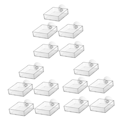 Yardwe 15 STK Fressnapf der Luft Fischfutterbehälter Aquarium Futterautomat Futterspender für Garnelen im Aquarium garnelenschale absaugen Essenstablett Futterschale für Fische Acryl von Yardwe