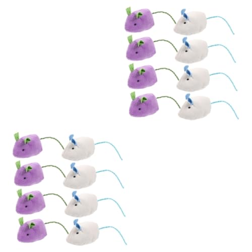 Yardwe 16 STK Simulations- -Spielzeug Kätzchenspielzeug Plüschmaus Katzenspielzeug interaktives Spielzeug Kitten Spielzeug Plüschtier Spielzeuge realistisches Mausspielzeug Katzenpuppe von Yardwe