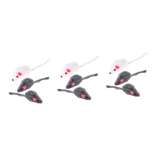 Yardwe 3er-Sets Realistische Katzenspielzeug-mäuse Interaktives Plüsch-mausspielzeug Mit Quietschendem Ton Für Haustierkatzen 6 Stück X 3 Yardwe 3er-Sets Realistische Katzenspielzeug-mäuse Interaktives Plüsch-mausspielzeug Mit Quietschendem Ton Für Haustierkatzen 6 Stück X 3 von Yardwe