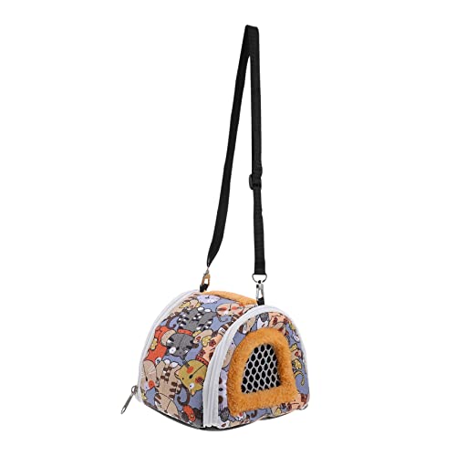 Yardwe 1Pc Haustier-Ausflugstasche Hamsterkäfige Hängematte Frettchen Hund Reisetasche Netz Hamster transportbox hasenrucksack Tragetasche für Kleintiere Outdoor-Igel-Handtasche Segeltuch von Yardwe