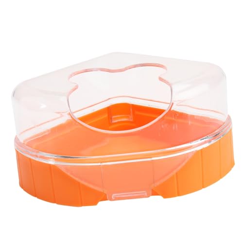 Yardwe 1Stk Hamster Badezimmer Toilette Badehaus für Hamster Hamsterversteck Hamster-Badewanne Tierbad Hamster klo Hamster gehege Hamster badewanne Robustes Hamsterbad Plastik Orange von Yardwe