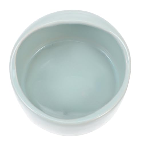 Yardwe 1Stk Hamster Fütterung schüssel kleine Welpenschalen Futternäpfe für Hunde Heu Käfig pet Water Bowl pet Supplies Futternapf für Meerschweinchen Chinchilla-Schüssel Keramik Blue von Yardwe