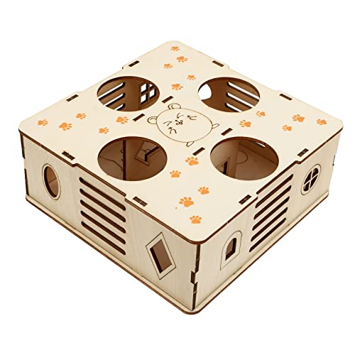 Yardwe 1Stk Hamster-Labyrinth- Käfig Hindernis Hundehütte Hunde-Puzzle- Hundestall Hamster hamsterspielzeug Mäuse Labyrinth Hamster-Puzzle- hölzern von Yardwe