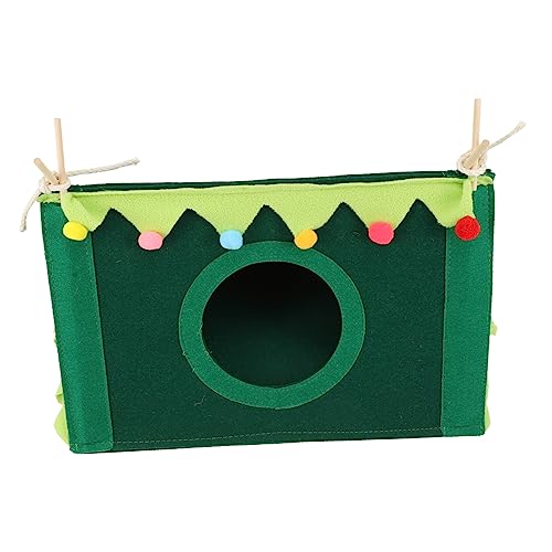 Yardwe 1Stk Hamsternest Käfige Plüsch Hund Transportbox für Haustiere Hamsterhäuser Animal House tierzelt Hamsterversteck kleines Filznest für Haustiere Hamster-Eckhaus Filzstoff Green von Yardwe