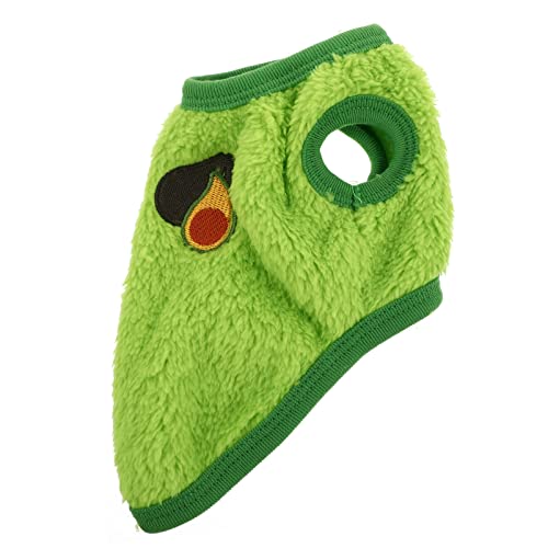 Yardwe 1Stk Hasenweste Hasen Jacke Bunny Jacket hasenkostüme Kostüm-Ups für Hunde Haustiere Kostüm Heu Kleidung Hamster zubehör Warmer Chihuahuamantel Kaninchen Wintermantel Flanell Green von Yardwe