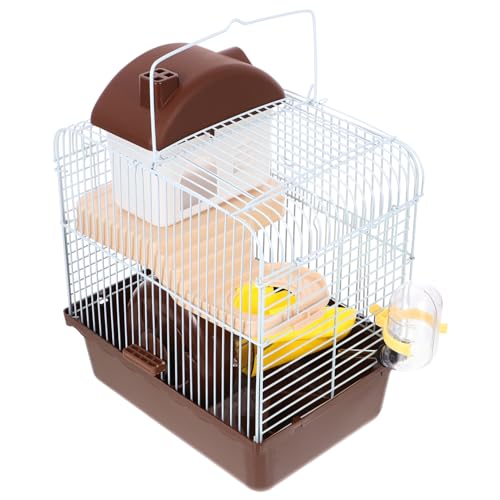 Yardwe 1Stk Haustierkäfig Hamsterträger Käfig für Hamster Hamsater Schloss Hamster- und Rennmauskäfig Hamsterhütte Käfige hamsterkäfig Hamster käfig Nagetierkäfig Chinchillakäfig Brown von Yardwe