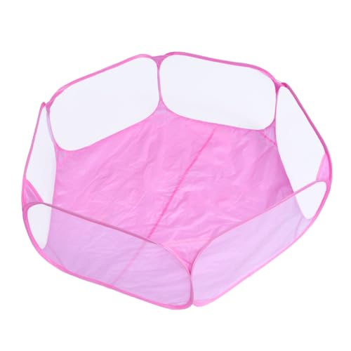 Yardwe 1Stk Indoor Hamsterzelt Kleintier Spielzelt Hamster Käfigzelt Hamster Spielzelt mit Mesh Zelt für Hamster Tipi-Zelt für Kinder Indoor-Zelt Zelt für Haustier Sommerhaustierzelt Rosa von Yardwe