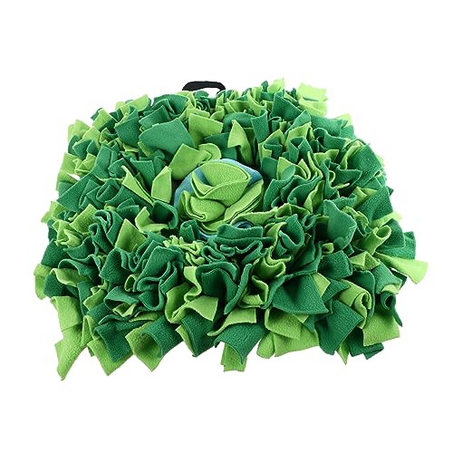 Yardwe 1pc Essensmatte Schnüffeln Hunde Schnupfschale Futterspender Züchten Welpe Haustier Quietschend Katze Wasser Matte Waschbare Schnüffelmatte Futtermatte Polarfleece Green von Yardwe