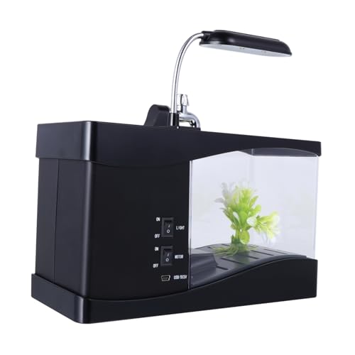 Yardwe 1stk Desktop-Aquarium-stifthalter-Uhr Led Schüssel Für Schwimmbad Vakuum Fisch Acrylverzierung Wecker Zu Hause Desktop-schmuck Stiftbehälter Elektronisches Bauteil Black von Yardwe