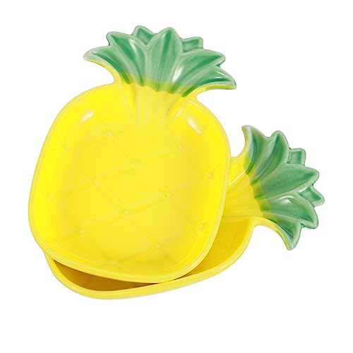 Yardwe 2 Pcs Hamsterschale aus Keramik hamsterzubehör keramikschüsseln Kleintier Futterspender Hasenschale Hundenäpfe Igelschale Futternapf für Hamster futterspender für Kaninchen Yellow von Yardwe