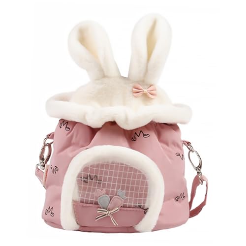 Yardwe 2 STK Hamstertasche tierrucksack tiertransporttasche Rucksack für die Reise Hamster-Reisekäfig Outdoor-Transportbox für Haustiere Hamsterträger klein Haustierkäfig Hosenträger Rosa von Yardwe