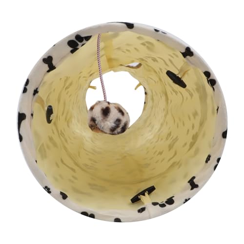 Yardwe 2 STK Tunnelspielzeug für Katzen interaktives katzenspielzeug Interactive cat Toy cat Spielzeug Katzen zubehör Haustier Kätzchen Knoten Katzentunnel kurzer Plüsch Weiß von Yardwe