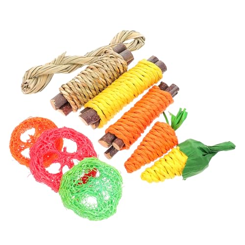 Yardwe 2 Sätze Hamster-Spielzeug Kleines Welpenspielzeug kleine Haustierspielzeuge Hamster Spielzeug Kaninchenspielzeug Snacks Hasenspielzeug Kauspielzeug für Haustiere Hamsterspielzeug von Yardwe