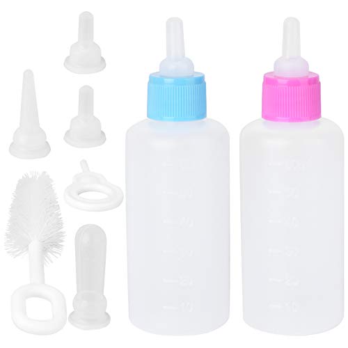 Yardwe 2 Sätze Haustier-Futterflaschen-Set Lebensmittelbehälter automatisch Milch Katzenfutter Haustierflaschen-Set Tierflaschen-Kit Babyflasche Welpe Babyflasche für Katze Kieselgel Blue von Yardwe