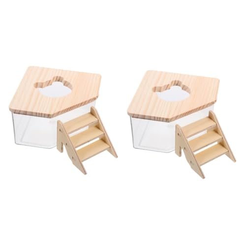 Yardwe 2 Sets Hamster Bade Sandkasten Rennmaus Badezimmer Rattenversteck Rennmaus Badesand Kleine Badewanne Kleine Chinchilla Sand Badewanne Hamster Sand Badezimmer Hamster Staub von Yardwe