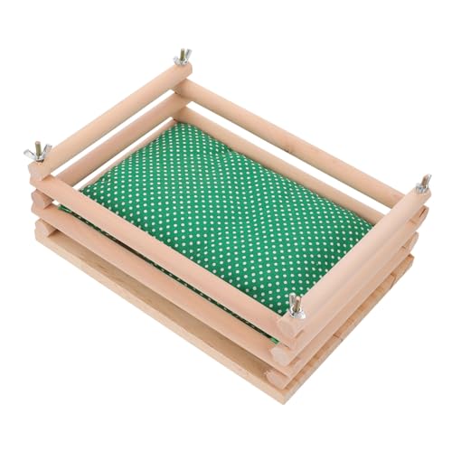 Yardwe 2 Sets Hamsternest Hamsterhabitat Hamsterkäfig Hängematte Hängenest Holzhamsterhütte Hamsterschaukelnest Warmes Schlafkissen Hamsterhängematte Holzhamsterhängebett von Yardwe