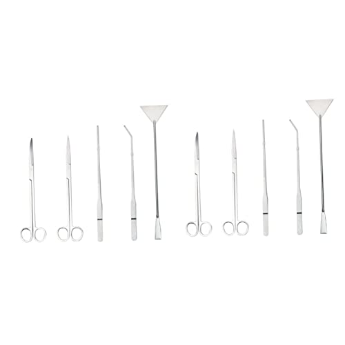 Yardwe 2 Stück 5 1 Pinzetten und Scheren für Aquarien Wassergras-Klemmpinzette Pinzette Scherenspatel Aquarium Tools Set Aquascaping kit Pinzetten-Scherenwerkzeuge aus Edelstahl von Yardwe