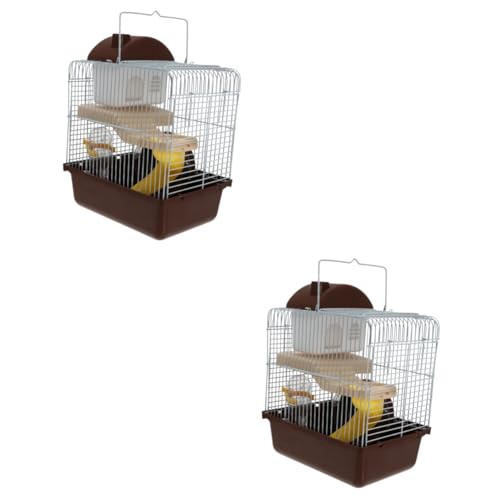 Yardwe 2 Stück Hamsterkäfig Kleines Tierhaus Hamsternest Hamsterhaus Spielzeug Hamsterversteck Hamstermaushütte Hamstervilla Kleine Hamsterhütte Haustiernest Kleine von Yardwe