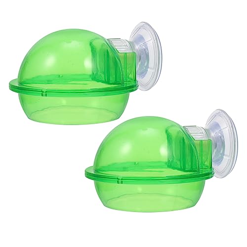 Yardwe Gecko-futternapf 2er-Set Reptilien-futterspender Sicheres Futterangebot Runde Kanten für Haustierechsen Großes Wasserbecken von Yardwe