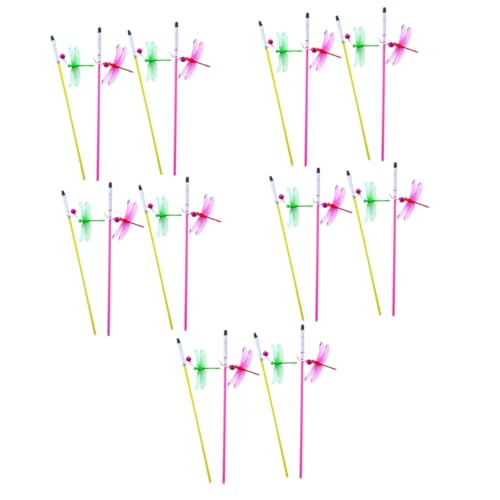 Yardwe 5 Sets Indoor-katzenspielzeug Zum Necken Interaktive Katzenangel Holzstab Dekoratives Katzenspielzeug Für Die Spielzeit 4 Stück * 5 von Yardwe