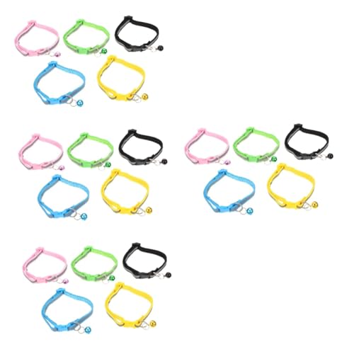 Yardwe 20 STK Katzenhalsband Individuelle Katzenhalsbänder Kragen Id-Halsband Für Katze Lätzchen-Halskette Personalisiert Hundehalsband Verstellbare Haustierhalskette Nylon Pp Schmücken von Yardwe