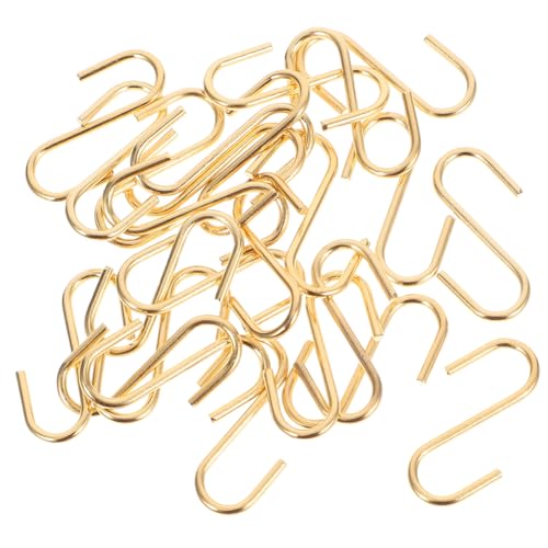 Yardwe Hooks 25st Anschließen Aufhänger Für Küchenpfannen Haken Seifen Halter Hängend Schlüsselbrett Schwenken Sparer Kette Duschvorhang Ringe Gestell Kleiderbügel Decke Golden Eisen von Yardwe