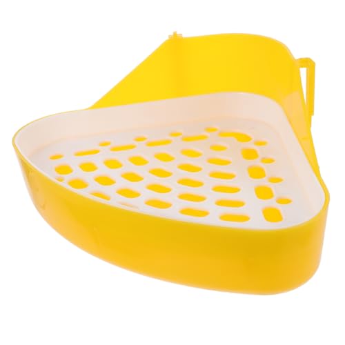 Yardwe 2Er-Box Urinal für Haustiertöpfe Hamster klo kaninchentoilette Hasen klo Kaninchen-Dreieck-Toilette Kaninchenstreu Häschen Toilette Kaninchen-Töpfchen-Trainingstoilette Abs Weiß von Yardwe