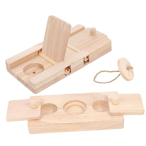 Yardwe 2Pcs Hamster zur Nahrungssuche Chinchillakäfig Hamsterkäfig Hasenkäfig hamsterspielzeug hamsterzubehör zum Entdecken von Hamsterfutter Papageienversorgung Holz von Yardwe