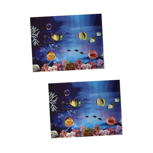 Yardwe 2St Aquarium-Hintergrundaufkleber Selbstklebende Aufkleber doppelseitiger dekorativer Aufkleber Water Proof Aquarium Dekoration Bilder angelrolle Hintergrunddekor dekoratives Bild von Yardwe