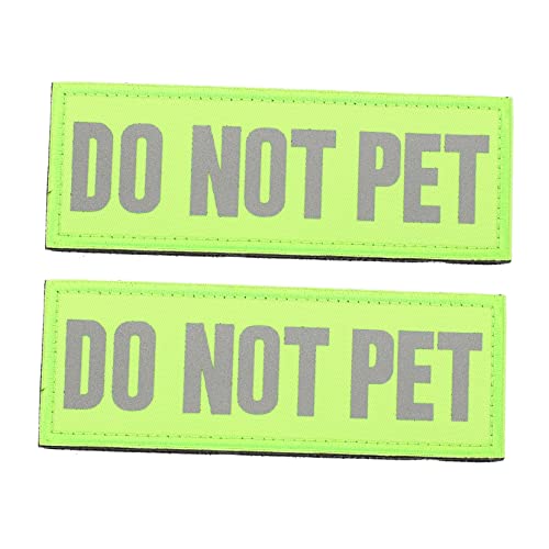 Yardwe 2St Dienst Hunde Klebepflaster für Hunde Westen Zubehör Hundepatches für Geschirr gießen geldschrank beemysafe hundekleider Patches für Rucksäcke Patch Nicht streicheln Nylon Green von Yardwe