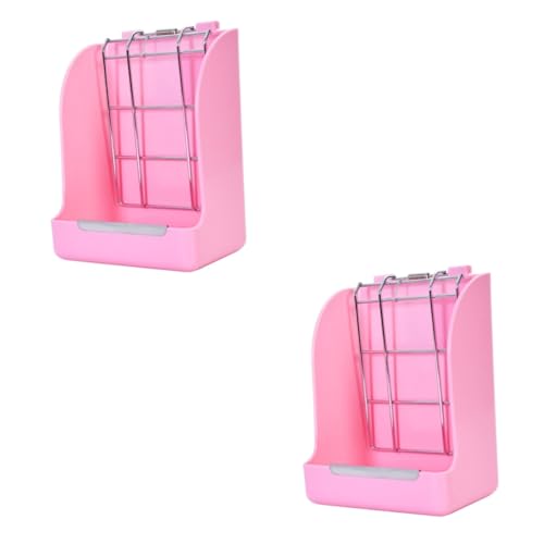 Yardwe 2St Futterstelle für Kaninchen meerschweinchen Futter Kaninchenkrippe Futterautomat für Hamster Häschen-Feeder kanninchenfutter Futter Hasen Futter Grasständer Hasengrasregal Rosa von Yardwe