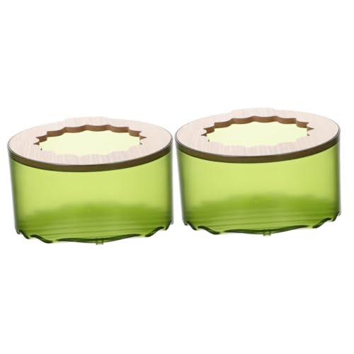 Yardwe 2St Hamster Toilette Hamster-Sandbadehaus Hamsterversteck Rosa Hamsterkäfig Kaninchen Hamster klo Hamster sandbad Hamsterbadewanne aus Kunststoff Hamstersand ABS， Green von Yardwe