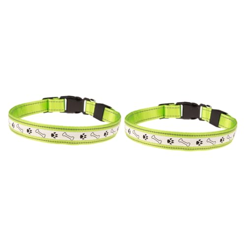 Yardwe 2St blinkendes Haustierhalsband Hunde Leuchtend leuchtende hundehalsbänder leuchtendes Haustierhalsband eine Halskette Halsketten Hund beleuchtete Halskette LED Knochen von Yardwe