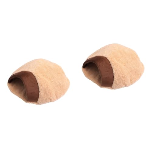 Yardwe 2St Haustiernest Haustierzubehör warmes Haustierbett Hundebett für Welpen Welpenbetten pet Bed haustierfeldbett Katzenbetten Kätzchenhöhle Katzenhaus Oval Katze Schlafsack Matte von Yardwe