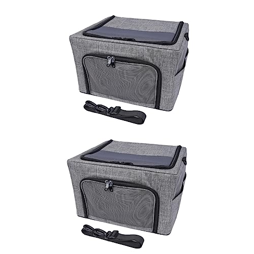 Yardwe 2St Hundetasche im Auto Kratzfeste Transportbox für Haustiere Reisetasche für Haustiere Mesh-Katzentragetasche Reise-Einkaufstasche Mesh-Haustiertasche Autokorb für Haustiere Grey von Yardwe