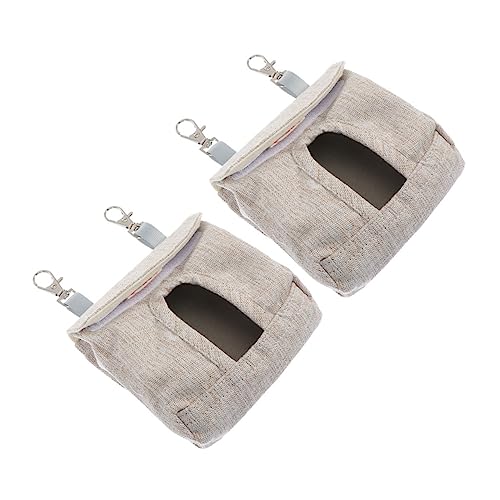 Yardwe 2St Kleidersack pet Feeder pet Food Container Heu-Halter Hasenkäfig Futtersack Futterbeutel für Kleintiere Kleiner Haustierbehälter Futterautomat für Haustierkäfige Stoff Coffee von Yardwe