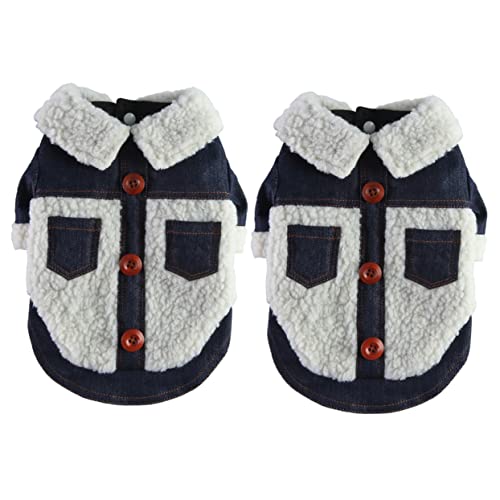 2St Kleidung für Haustiere hundemantel Dog Raincoat Warmes Winter-Hundekostüm Hoodies mit Reißverschluss Kleider Mäntel Bequeme Hundekleidung Haustierzubehör Mode Jacke schmücken von Yardwe