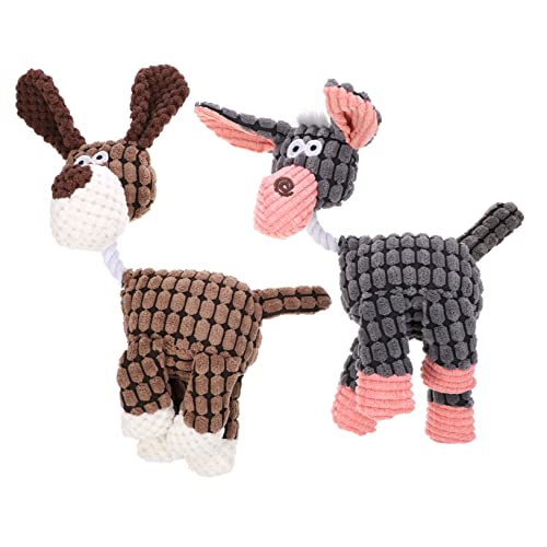 Yardwe 2St Puppe quietschend Kauer Hase Hund Welpe Animal Toys chew Toy bidoof Plush pet Supplies Stuffed Soft Toys Dog Toys Haustierbedarf Kauender Esel als Haustier Plüsch von Yardwe