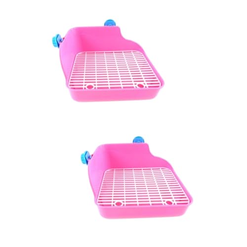 Yardwe 2St Töpfchentrainer für Frettchen Spitzenarbeit Kaninchenstreu Stall Hamster Toilette Hamster klo Lacework Töpfchen Trainer Hamster Töpfchentrainer Chinchilla großes Kaninchen Rosa von Yardwe