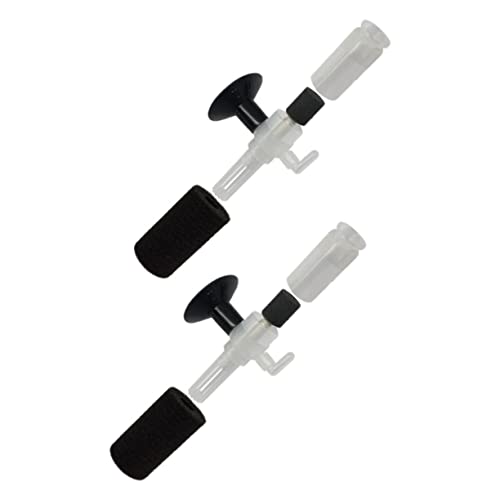 Yardwe 2st Aquarienbelüfter Aquarienfilter Reiniger Pumpe Pumpe Aktiviert Bausatz Mini-Aquarium Aquarienwasserfilter Prüfen Wasser Test Kit Anlage Panzer Luft Schwämme Black Plastik von Yardwe