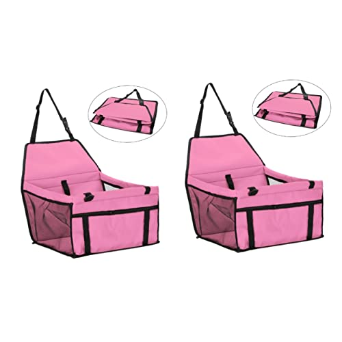 Yardwe 2st Auto Hundetransporter Hundesicherheits-Reisetasche Autotransporter Für Haustiere Reisetasche Für Kleine Hunde Hundeauto-mesh-Organizer Reisetasche Für Hunde Reise-Booster Rosa von Yardwe