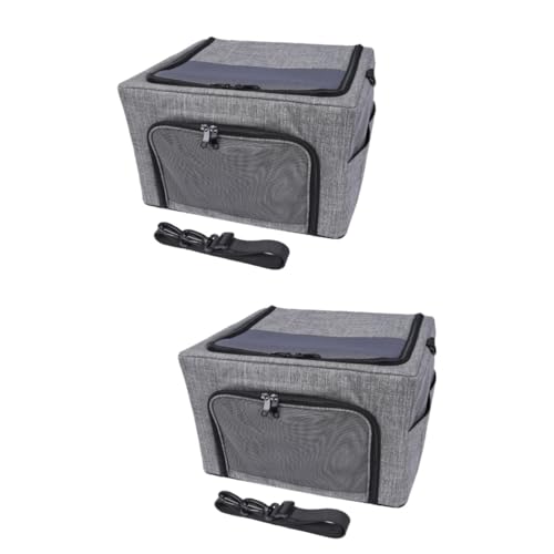 Yardwe 2st Autokorb Für Haustiere Welpe Mesh-Tasche Haustiertransportbox Mit Mesh-Seiten Transportbox Für Haustiere Outdoor-hundetragetasche Reisetasche Für Haustiere Träger Grey von Yardwe